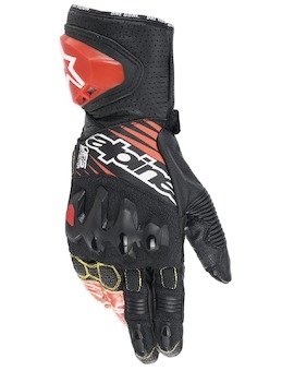 rukavice GP TECH V2, ALPINESTARS (černá/bílá/červená fluo, vel. 2XL)