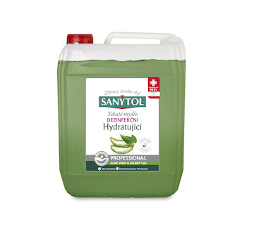 SANYTOL Dezinfekční mýdlo hydratující Professional Aloe Vera&Zelený čaj 5l