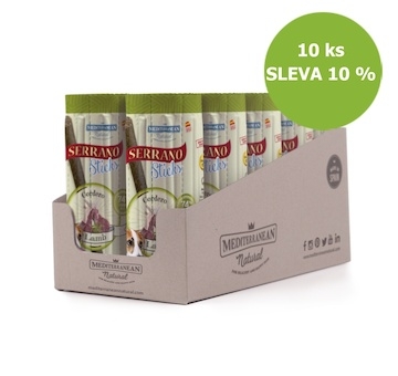 Serrano Dog Sticks Lamb, tyčinka 16 x 12 g (10 ks) SLEVA 10 %