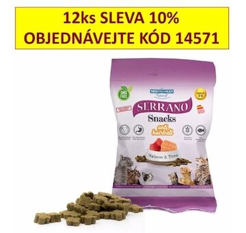 Serrano Snack Cat AntiHairball Salmon & Tuna 50 g