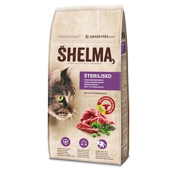 SHELMA Cat Sterilised Beef GF 8 kg