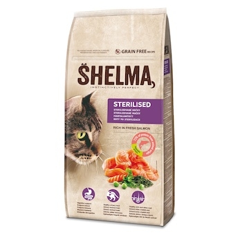 SHELMA Cat Sterilised Salmon GF 8 kg