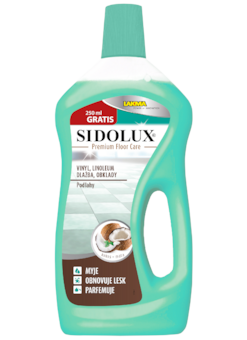 SIDOLUX Premium floor care VINYL, LINOLEUM, DLAŽBA, OBKLADY KOKOS+MÁTA 0,75l+0,25l ZDARMA