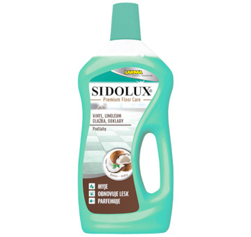 SIDOLUX PREMIUM FLOOR CARE VINYL, LINOLEUM, DLAŽBA, OBKLADY - KOKOS+MÁTA 0,75L