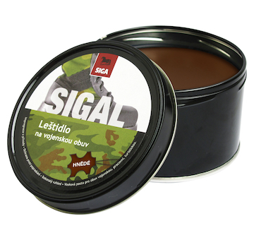 SIGAL Vojenské leštidlo hnědé 250g