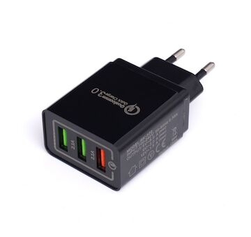 Síťová nabíječka QUICK CHARGE 3.0, 3xUSB KRAFT&DELE