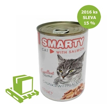 SMARTY Cat Losos chunks, konzerva 410 g (paleta 2016 ks) SLEVA 15 %