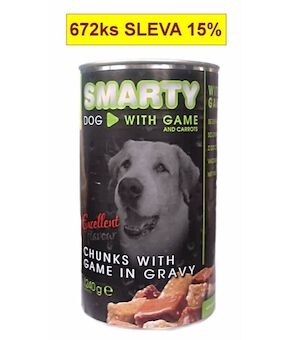 SMARTY Dog Zvěřina chunks, konzerva 1240 g 