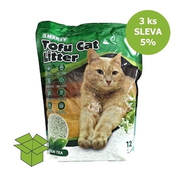 Smarty Tofu Cat Litter Green Tea podestýlka 12 l (3 ks) SLEVA 5 %