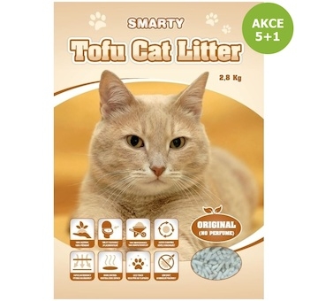 Smarty Tofu Cat Litter Original podestýlka bez vůně 6 l AKCE 5 + 1 ZDARMA