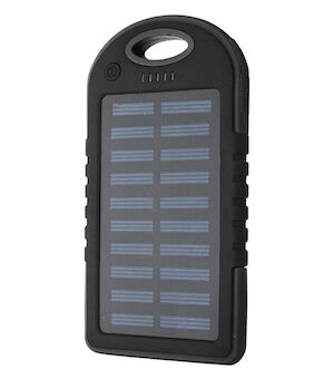 Solární powerbanka 5000mAh s LED svítilnou