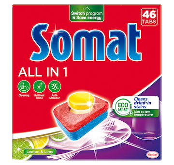 Somat All in 1, 46ks, tablety do myčky Lemon&Lime