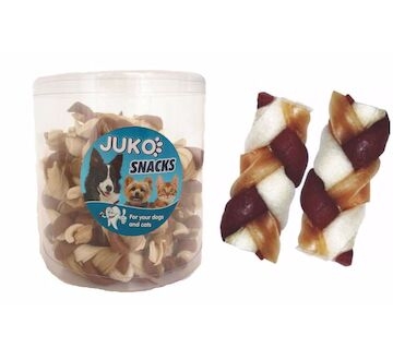 Splétaný copánek Kuřecí JUKO Snacks (40 ks)