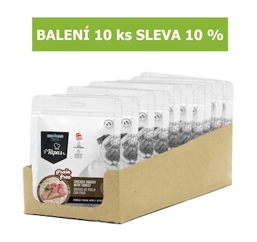 Tapas Snack Dog Chicken with Turkey GF 150 g (10 ks) SLEVA 10 %