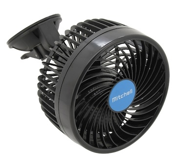 Ventilátor MITCHELL 150mm 12V na přísavku