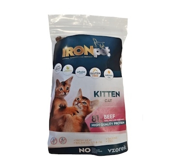 Vzorek IRONpet Cat Kitten Beef (Hovězí) 70 g