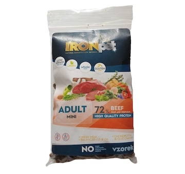 Vzorek IRONpet Dog Mini Adult Beef (Hovězí) 70 g