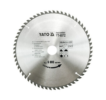 Yato Kotouč na dřevo 250 x 30 mm 60z YT-6072