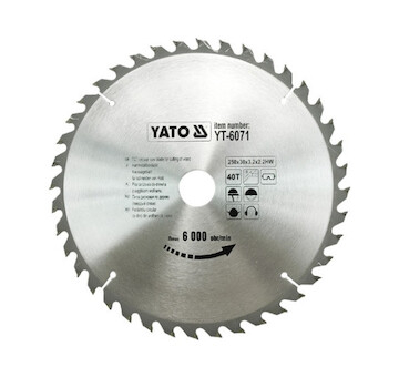 Yato Pilový kotouč na dřevo / Průměr 250x30 mm / Šířka řezu 3.2 mm / Počet zubů 40 YT-6071