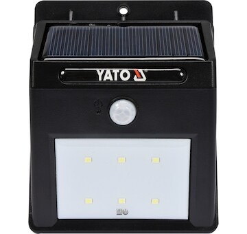 Yato Solární nástěnné svítidlo se snímačem pohybu 6 SMD LED YT-81856