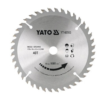 Kotouč na dřevo Yato YT-60583, 170 x 16 mm 40z