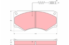 Sada brzdových destiček, kotoučová brzda TRW GDB1067