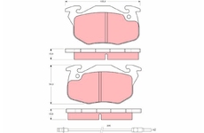 Sada brzdových destiček, kotoučová brzda TRW GDB1079