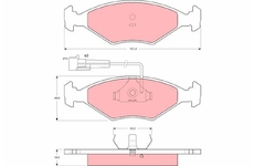 Sada brzdových destiček, kotoučová brzda TRW GDB1347