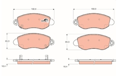 Sada brzdových destiček, kotoučová brzda TRW GDB1424