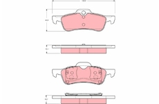Sada brzdových destiček, kotoučová brzda TRW GDB1477