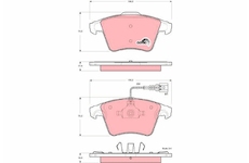Sada brzdových destiček, kotoučová brzda TRW GDB1556