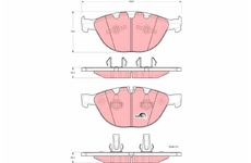 Sada brzdových destiček, kotoučová brzda TRW GDB1558