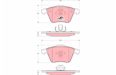 Sada brzdových destiček, kotoučová brzda TRW GDB1607