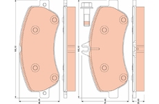 Sada brzdových destiček, kotoučová brzda TRW GDB1798