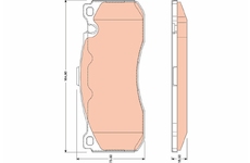 Sada brzdových destiček, kotoučová brzda TRW GDB1802