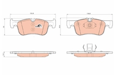 Sada brzdových destiček, kotoučová brzda TRW GDB1935