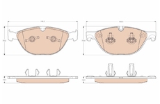 Sada brzdových destiček, kotoučová brzda TRW GDB1963