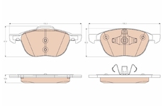 Sada brzdových destiček, kotoučová brzda TRW GDB2011