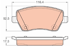 Sada brzdových destiček, kotoučová brzda TRW GDB2017
