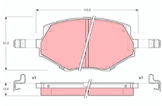 Sada brzdových destiček, kotoučová brzda TRW GDB3103