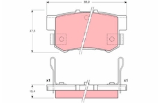 Sada brzdových destiček, kotoučová brzda TRW GDB3191