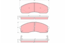 Sada brzdových destiček, kotoučová brzda TRW GDB3261