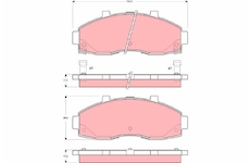 Sada brzdových destiček, kotoučová brzda TRW GDB3263