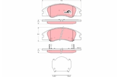 Sada brzdových destiček, kotoučová brzda TRW GDB3367