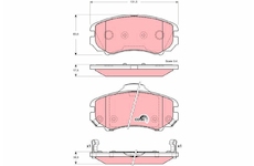 Sada brzdových destiček, kotoučová brzda TRW GDB3386