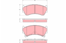 Sada brzdových destiček, kotoučová brzda TRW GDB3391
