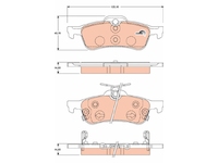 Sada brzdových destiček, kotoučová brzda TRW GDB3458