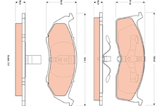 Sada brzdových destiček, kotoučová brzda TRW GDB4091