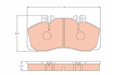 Sada brzdových destiček, kotoučová brzda TRW GDB5050