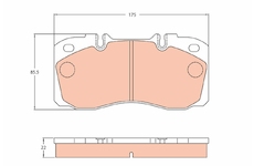 Sada brzdových destiček, kotoučová brzda TRW GDB5068